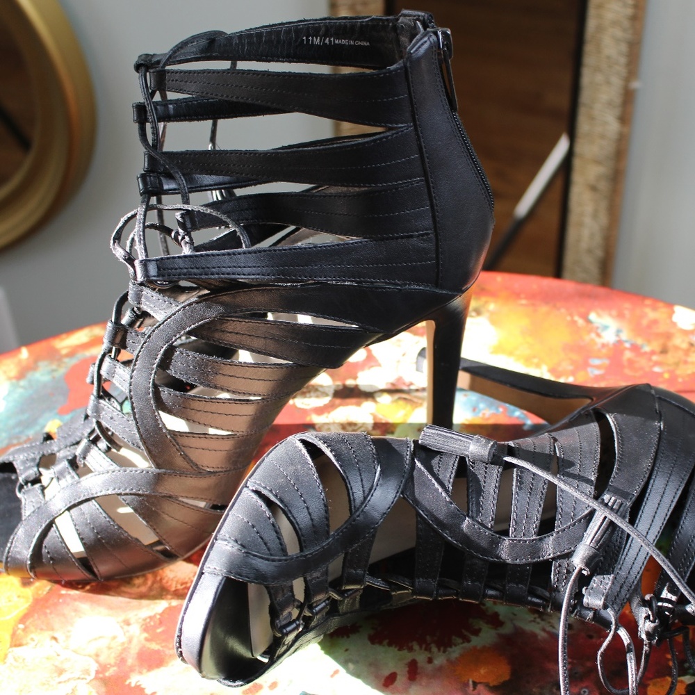 Vince Camuto Peak a Boo Strappy Heels